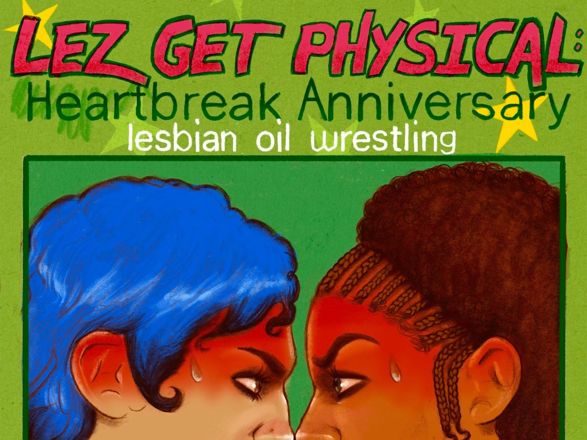 LEZ GET PHYSICAL: LESBIAN OIL WRESTLING