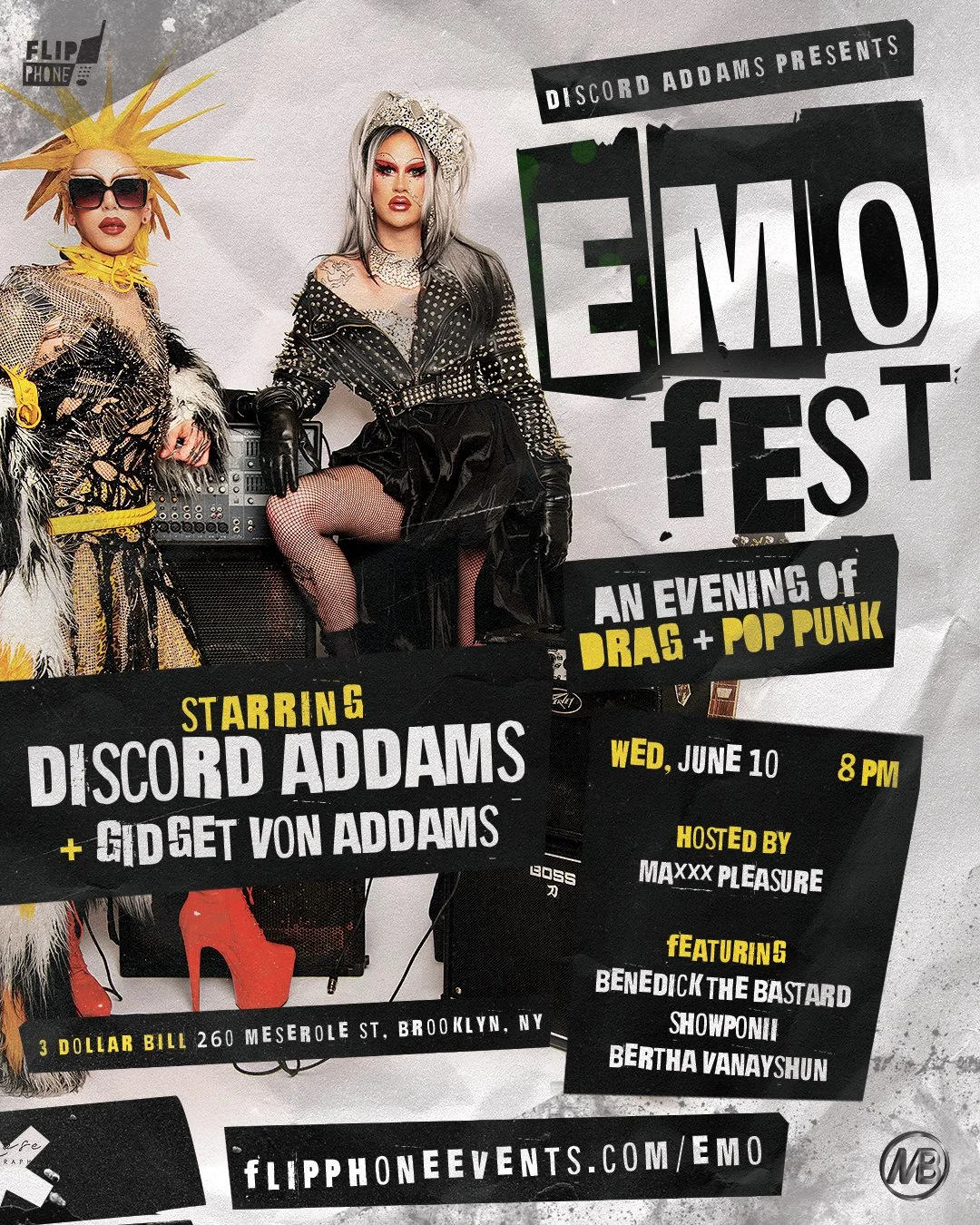 EMO FEST: An Evening of Drag + Pop Punk by Discord Addams