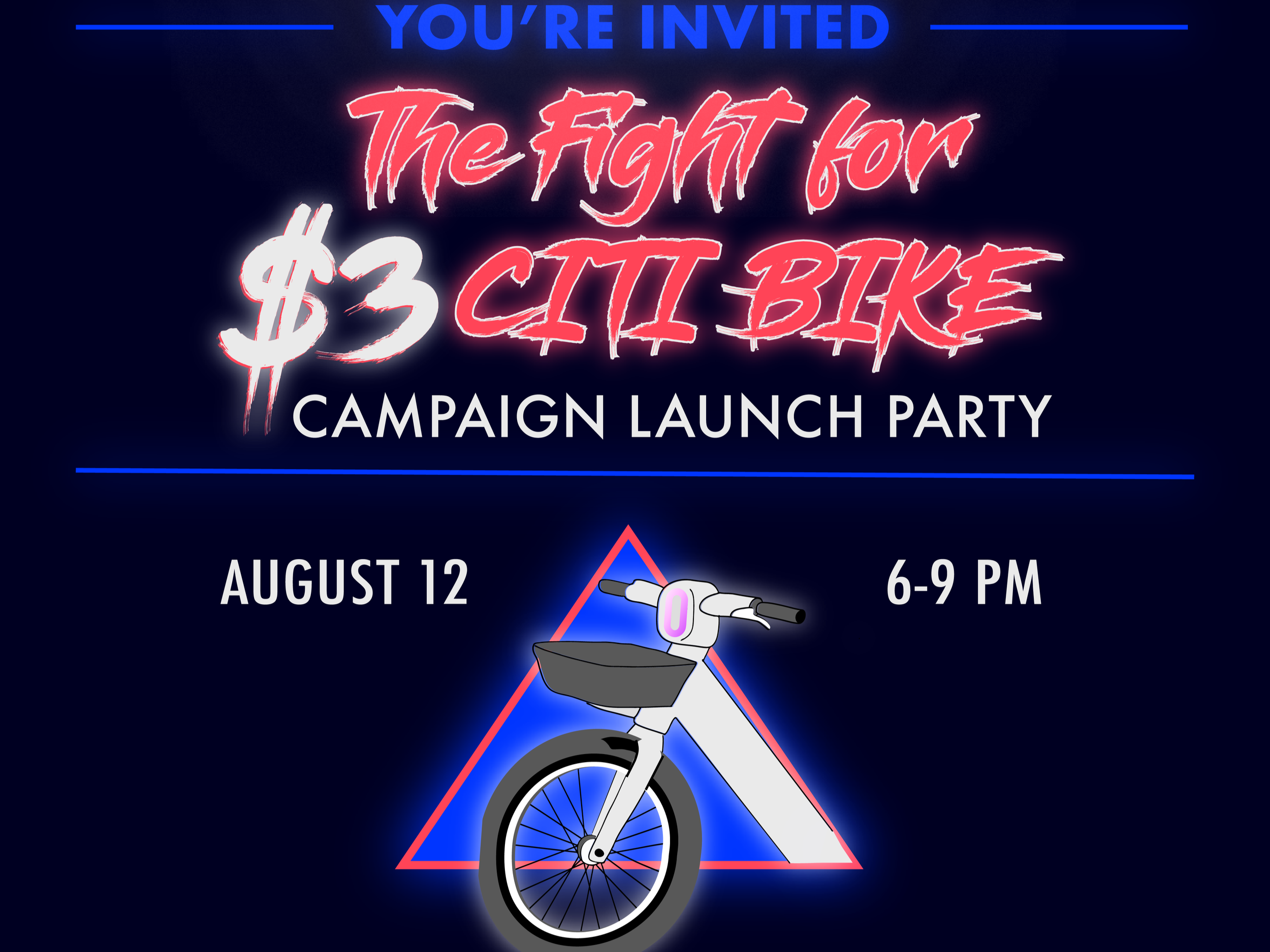 THE FIGHT FOR $3 CITI BIKE CAMPAIGN LAUNCH PARTY