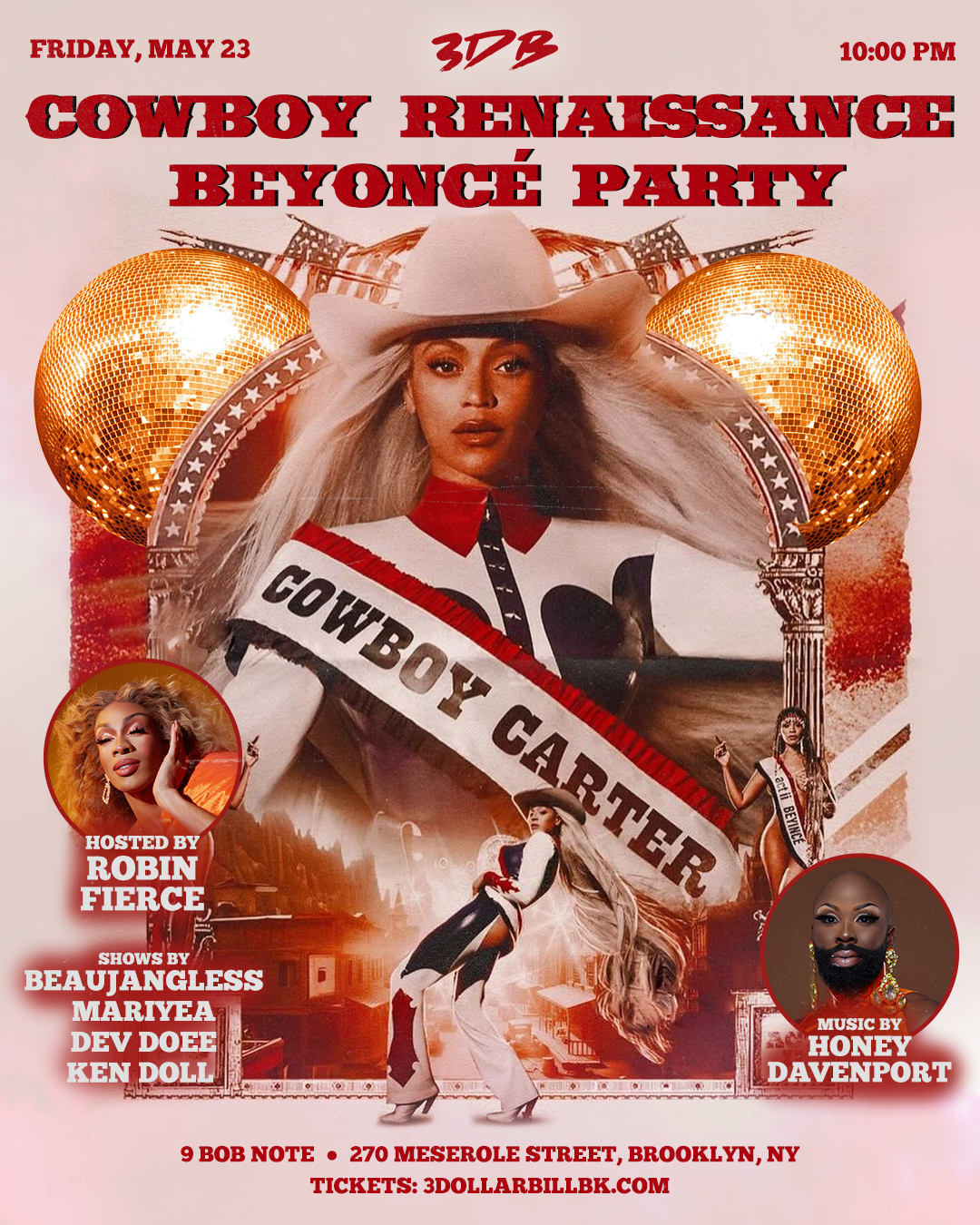 COWBOY RENAISSANCE BEYONCÉ PARTY — 3 Dollar bill