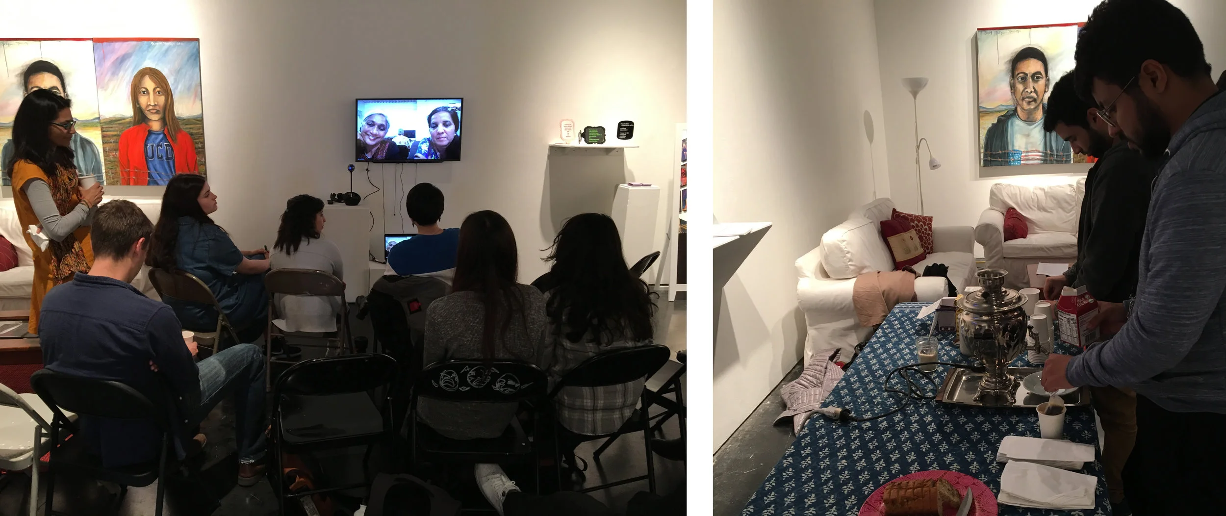 Home: Making Space for Radical Love, Oliver Gallery, California College of the Arts, 2017 In April 2018, at California College of the Arts, we hosted a conversation and tea as part of the Diversity Studies faculty exhibition and programming, Home: Making Space for Radical Love , to engage students, faculty and the general public in a collective conversation on the theme of home - something that has lived at the heart of our work since we began our collective.