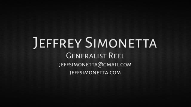 Jeffrey Simonetta - Generalist Reel