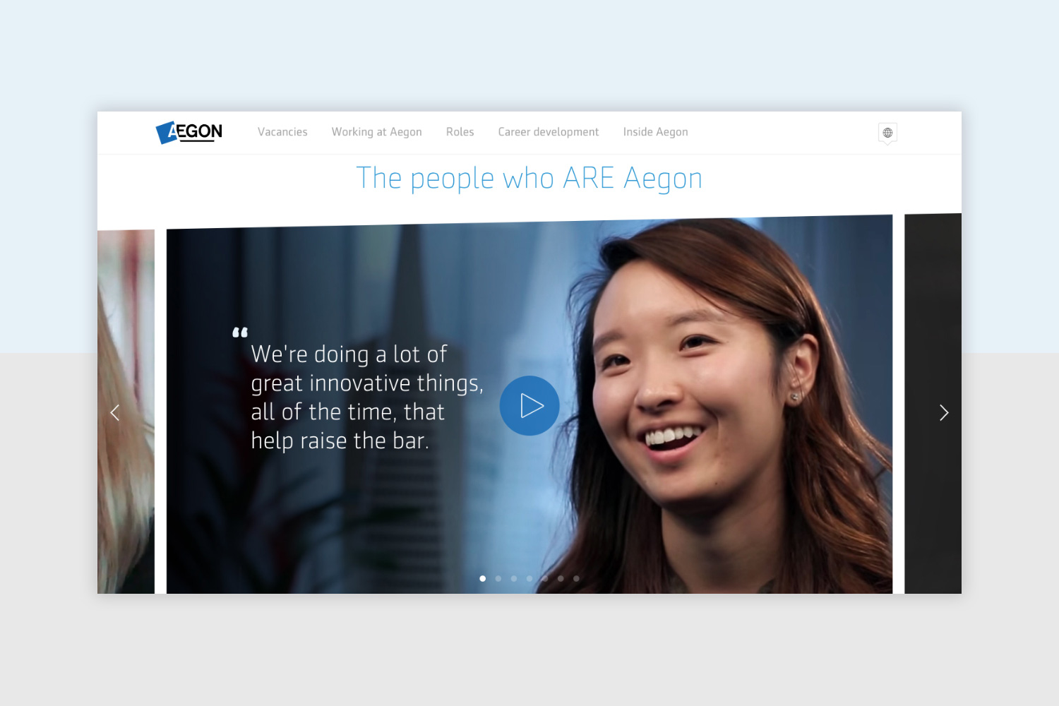 Global Careers Website for Aegon (UX & UI Design)