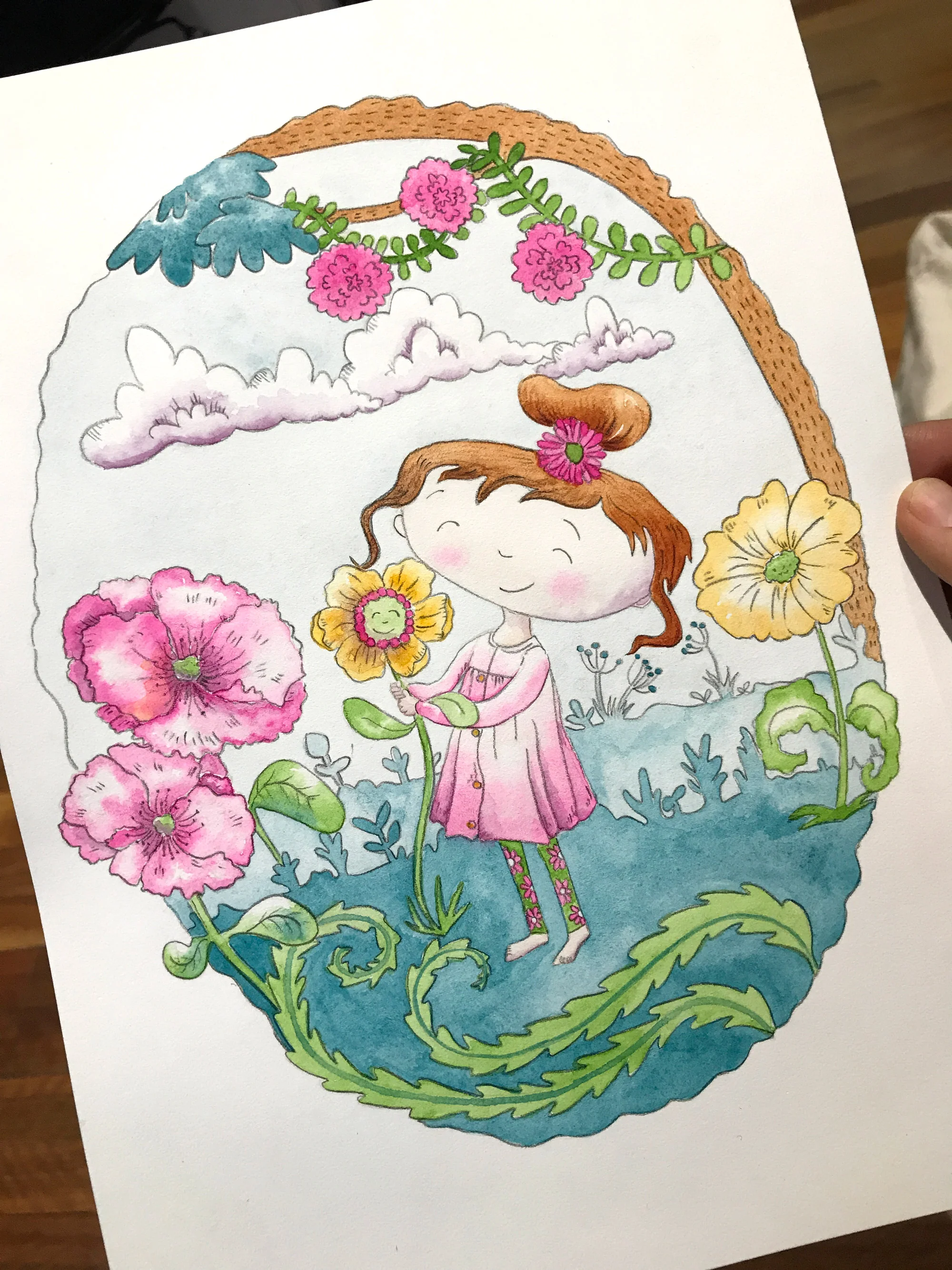 watercolour, pencil