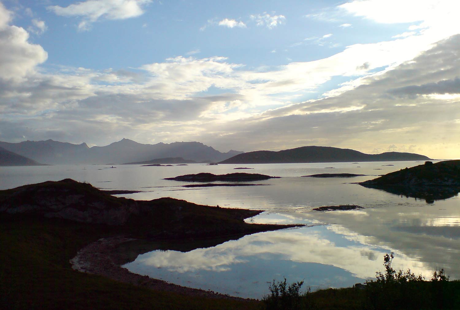 Midnight sun on the islands