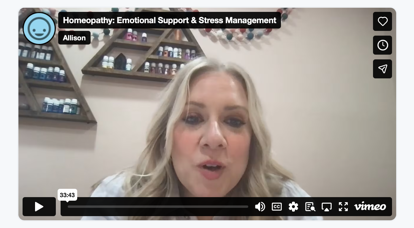 #3 Homeopathy: Emotional Support & Stress Management / Online Workshop + Handout