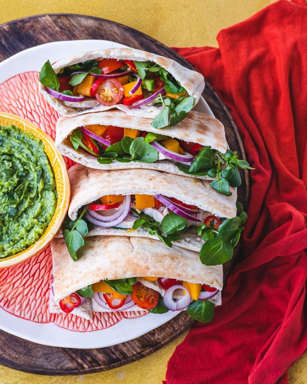 Family friendly and full of flavour &ndash; these pittas are the perfect way to use up your leftover roast chicken! 

We've got a rough recipe, but really you could chop up whatever veg you have left in the fridge and throw it in... just make sure yo