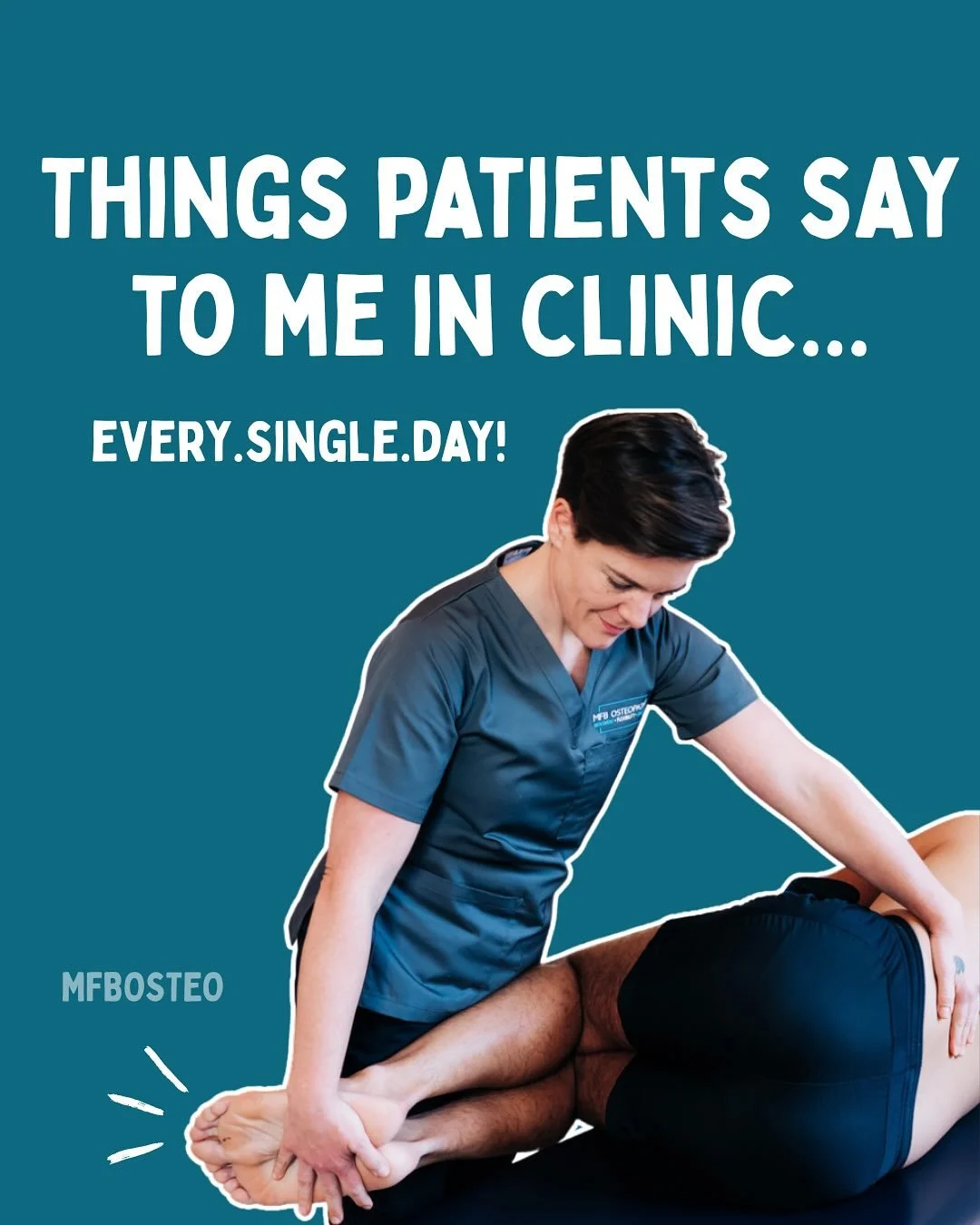 Every. single. day. 😅
 The things people say in clinic never fail to make me laugh &mdash; and honestly, they&rsquo;re kind of iconic at this point.
From &ldquo;you must not need to go to the gym&rdquo; 💪 to &ldquo;I bet your partner loves being ma