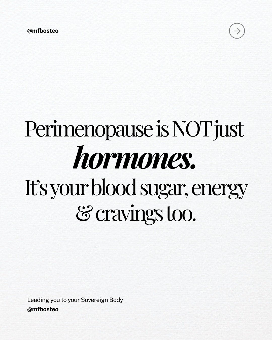 Perimenopause changes more than just your hormones &mdash; it changes how your body regulates energy, blood sugar, and appetite ⚡️

And for many women, this is where things start to feel confusing.

You&rsquo;re doing the same things&hellip; eating t