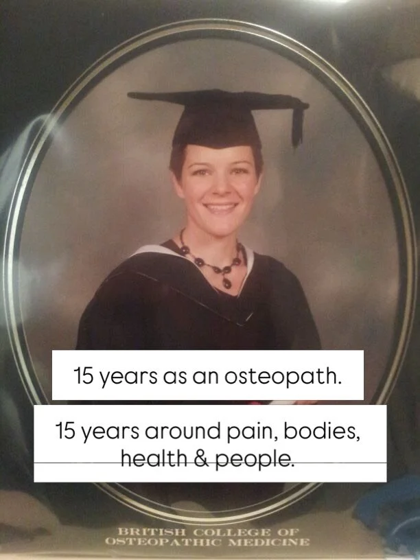 I can&rsquo;t believe I&rsquo;m celebrating 15 years as an osteopath this year 🥳

And after spending that long around people, pain, bodies and health&hellip; you start to notice patterns.

One of the biggest things I&rsquo;ve learnt is that people a