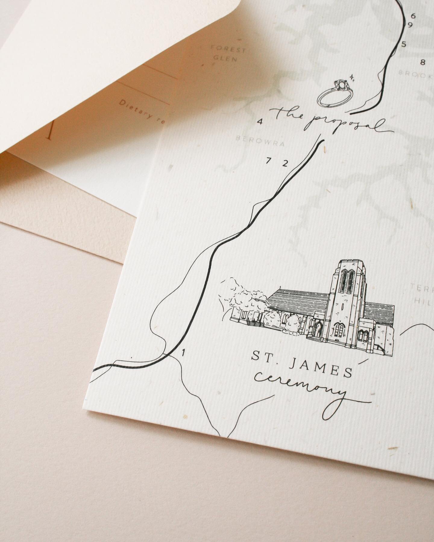 Love a venue illustration &mdash; hand drawn by us 🤍 swipe to see how we made this beautiful church a feature on the main invitation card too!