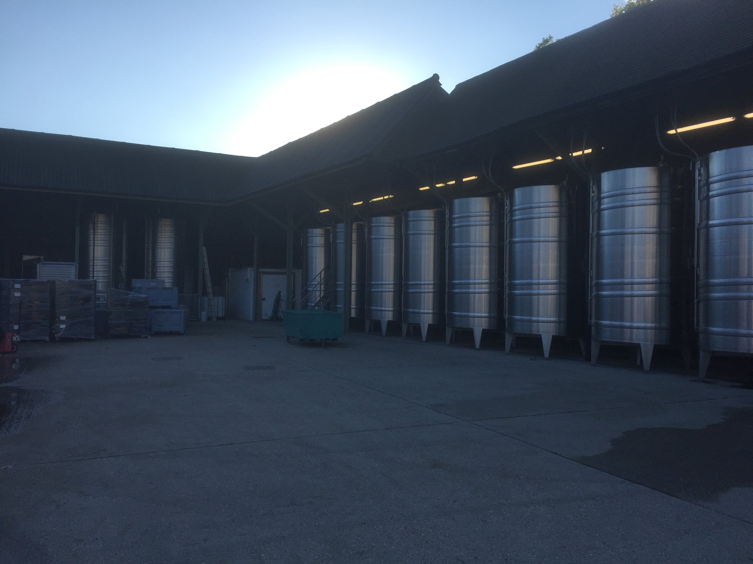 Winery tanks stand in splendour