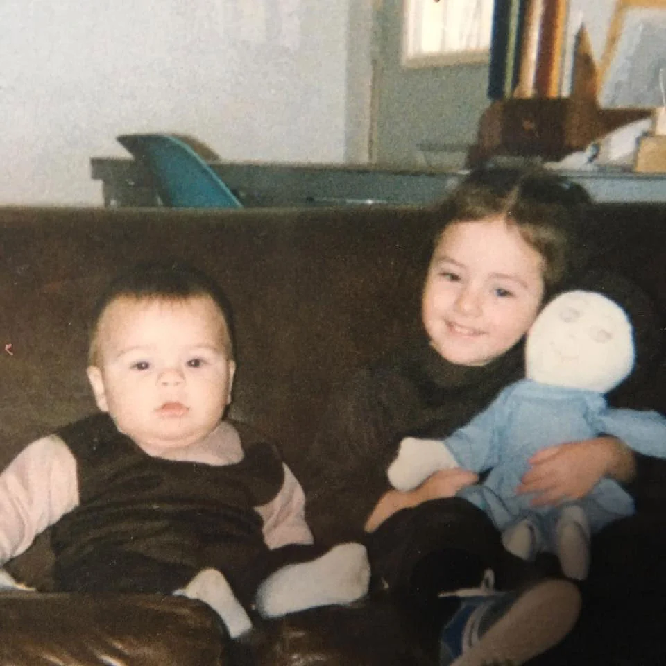 My brother and I in 1989
