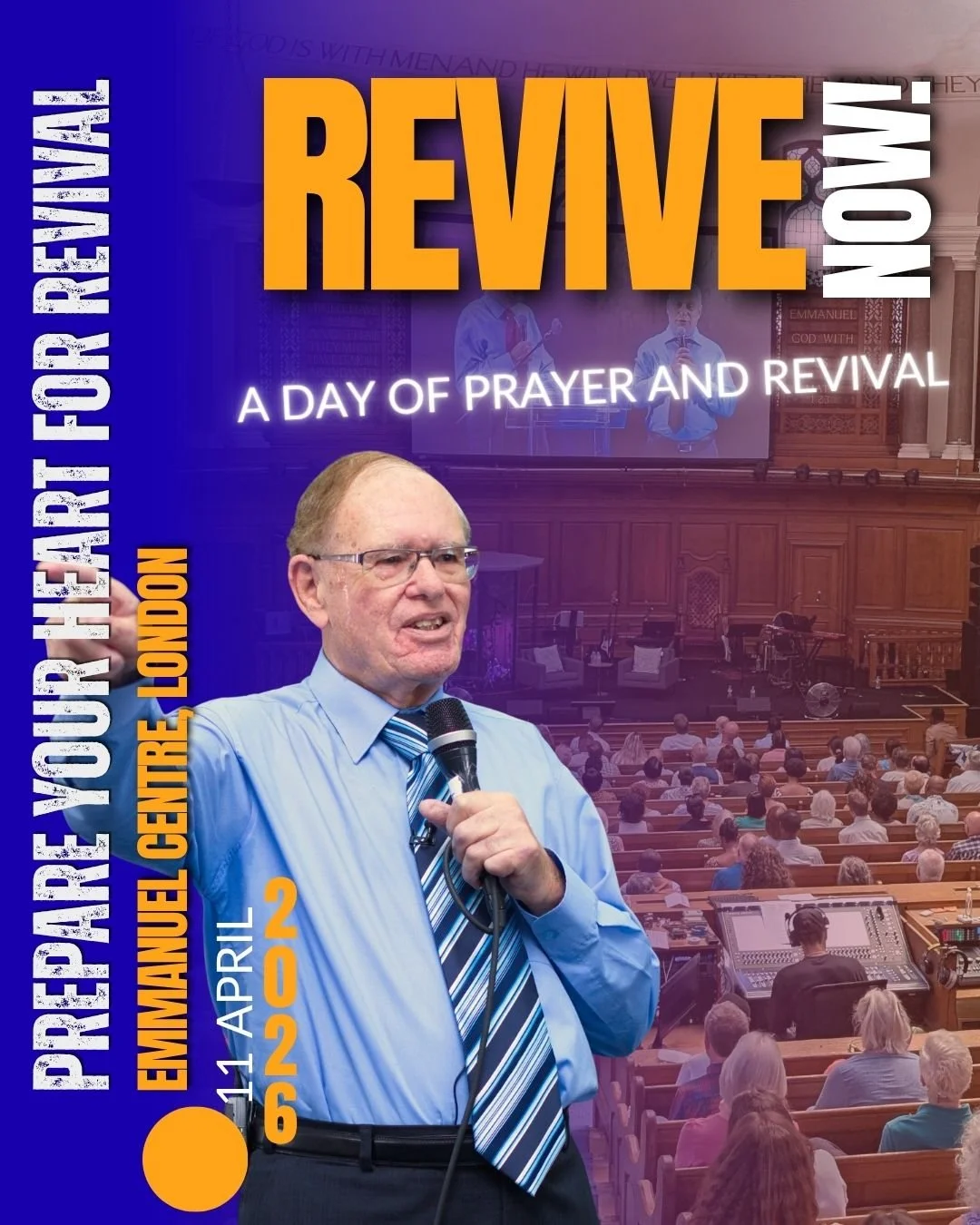 REVIVE NOW! is an opportunity to seek God afresh, be renewed in faith, and be stirred for His purposes in our lives, our churches, and our nation. Through focused prayer, Bible teaching, and time in God&rsquo;s presence, we believe this day will stre