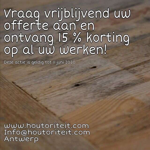 ‼️ACTIE‼️
Vraag nu uw offerte aan en ontvang 15 % korting op al uw werken!
Uw droom is ons project!
Contacteer ons voor al uw vragen!
🌍 www.houtoriteit.com
📨 Info@houtoriteit.com
📍Antwerp
#houtoriteit#actie#contactus#donthesitate#yourdreamisourpro