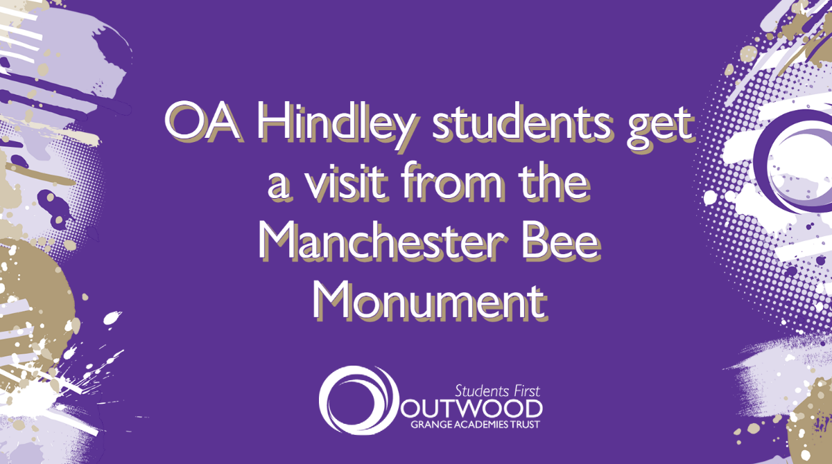OA Hindley students get a visit from the Manchester Bee Monument