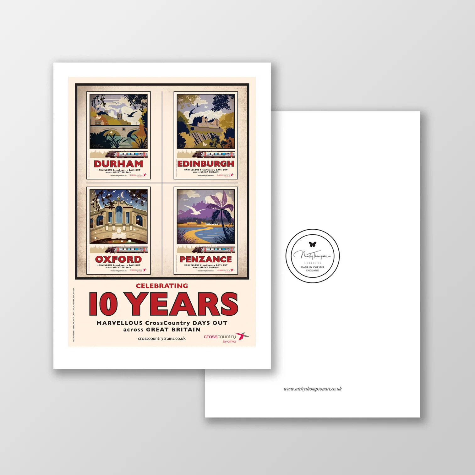 CrossCountry 10 Years A5 Postcard