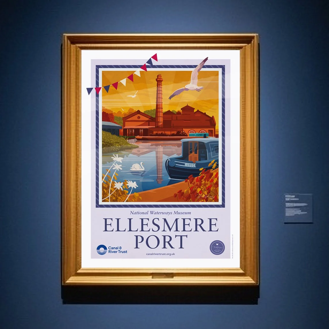 Boat Museum Artwork in Ellesmere Port featuring the National Waterways Museum.