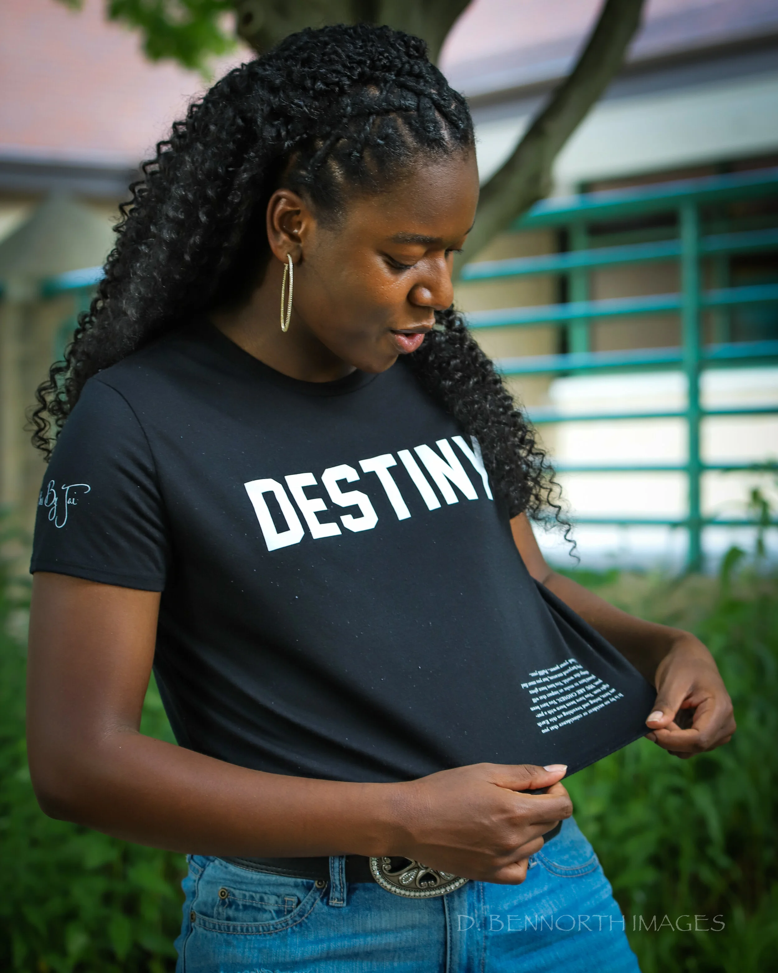   Clothes by Jai , modeled by Taylor. 