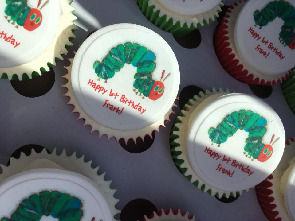 Printed Logo Cupcakes Hungry Caterpillar