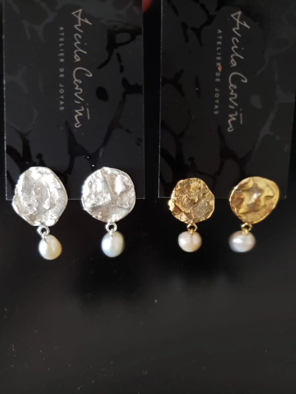 Aros Textura y Perla de Rio