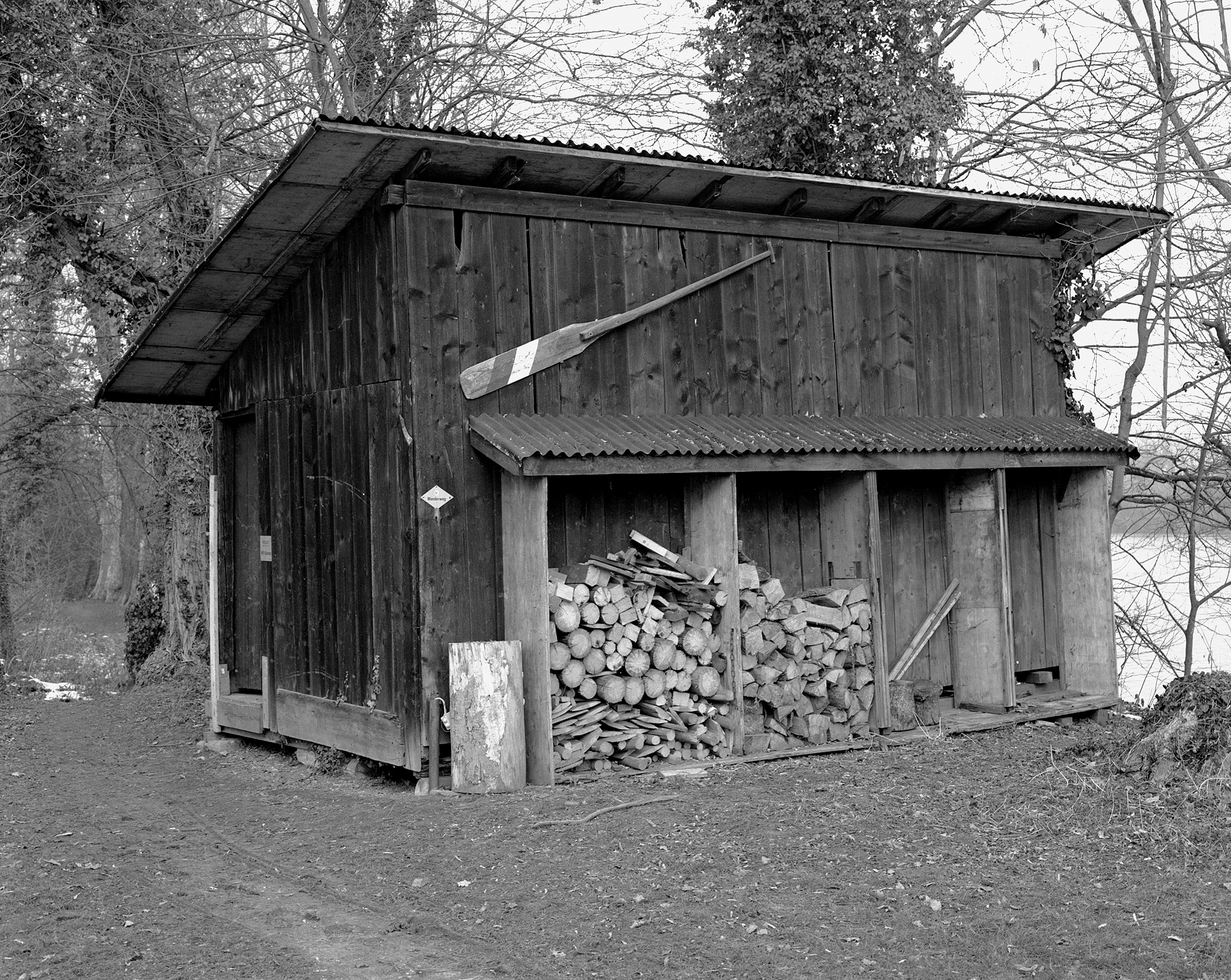 Shedboatshed (Mobile Architecture No. 2) , Production Stills, 2005. Photographs: Simon Starling; courtesy of Dan Richards