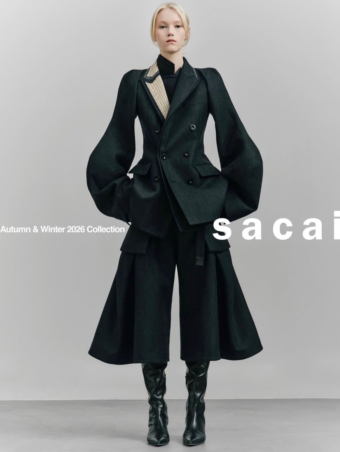 @sacaiofficial Autumn/Winter 2026
Creative Director : Chitose Abe
Image Director : Danny Demers / @dannydemers
Photographer : Stas Komarovski / @stas_komarovski_studio
Creative Consultant : #KarlTempler
Casting : DM Casting / @dmcasting @piergiorgio

