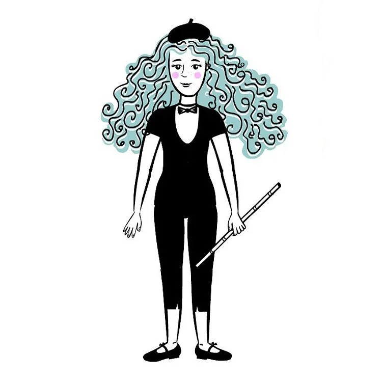 Dancer character for an animation