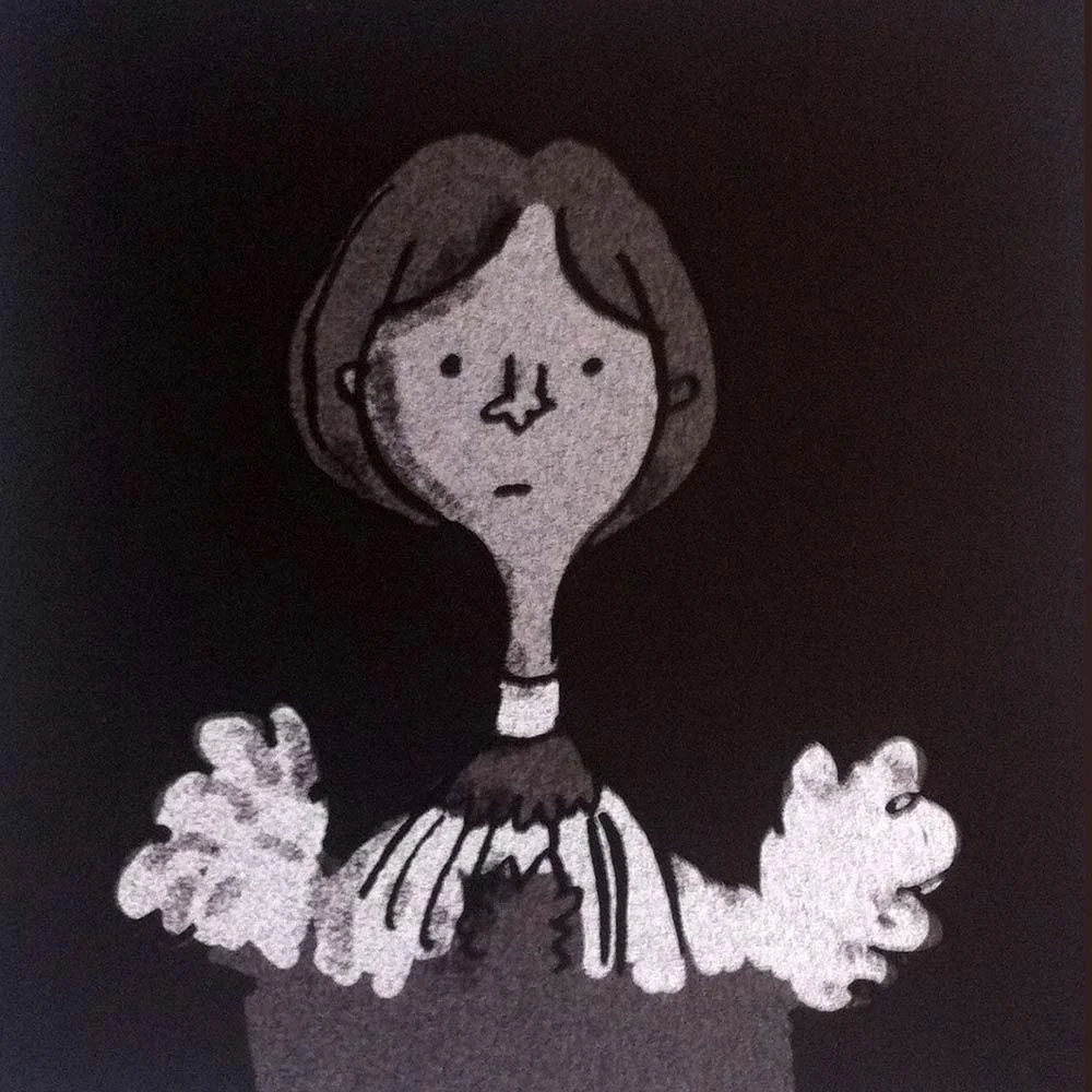 Reluctant Florence, pen and Ink work