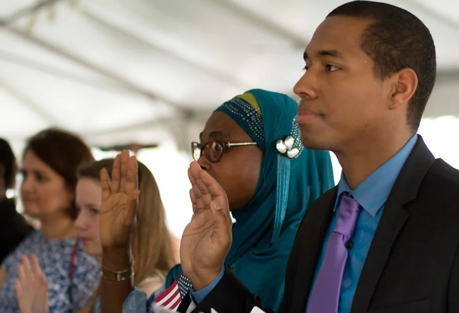 The City of Philadelphia hosted an oath ceremony at a Philadelphia Phillies baseball game