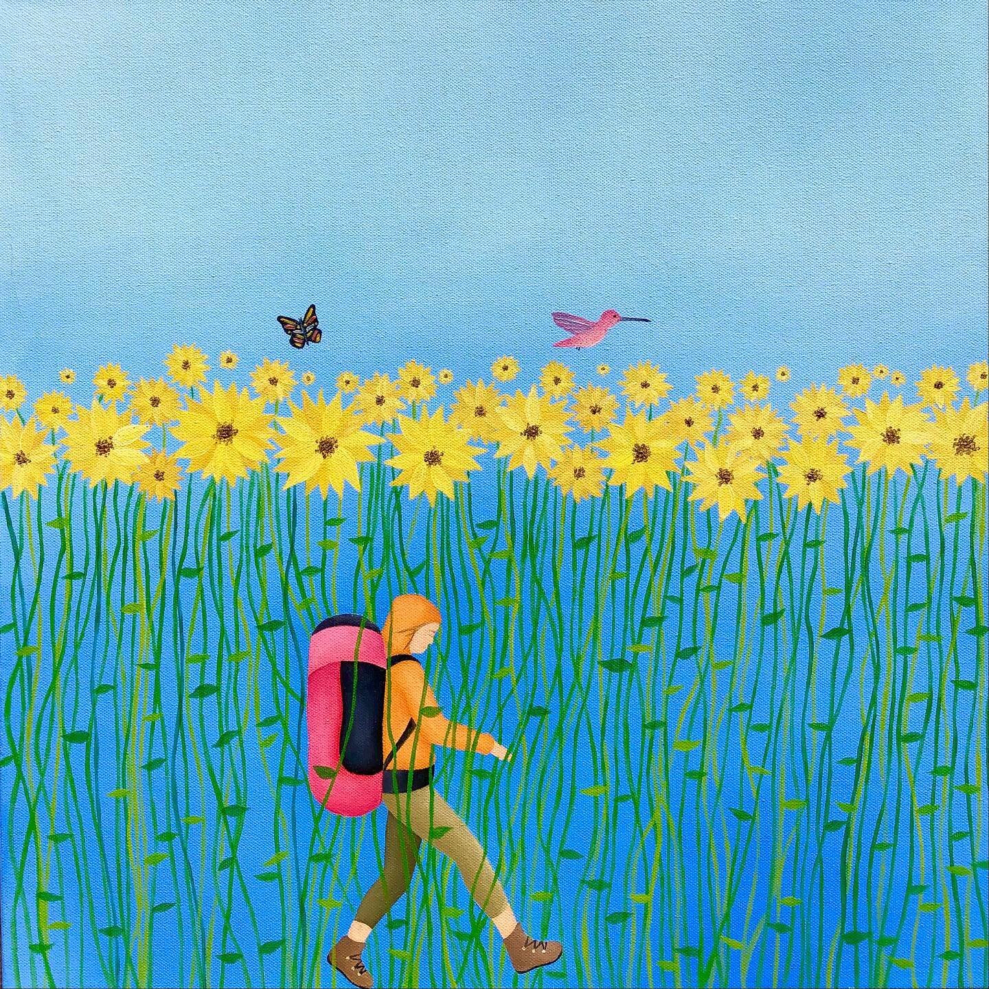 Happy Spring! Remember to look up and see that there is so much to be grateful for 🌻 This painting lives in Los Angeles, California but you can order prints at myoutdoorart.com