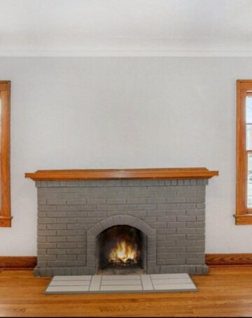 The Fireplace Tile Challenge One Room, Grey Brick Fireplace Tiles