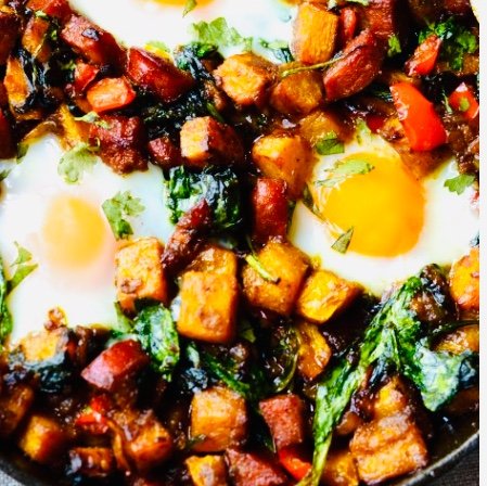 Brisket and Egg Hash