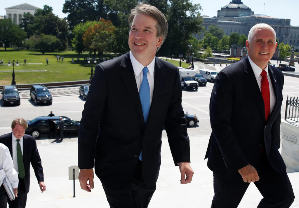 Judge Brett Kavanaugh and Vice President Pence