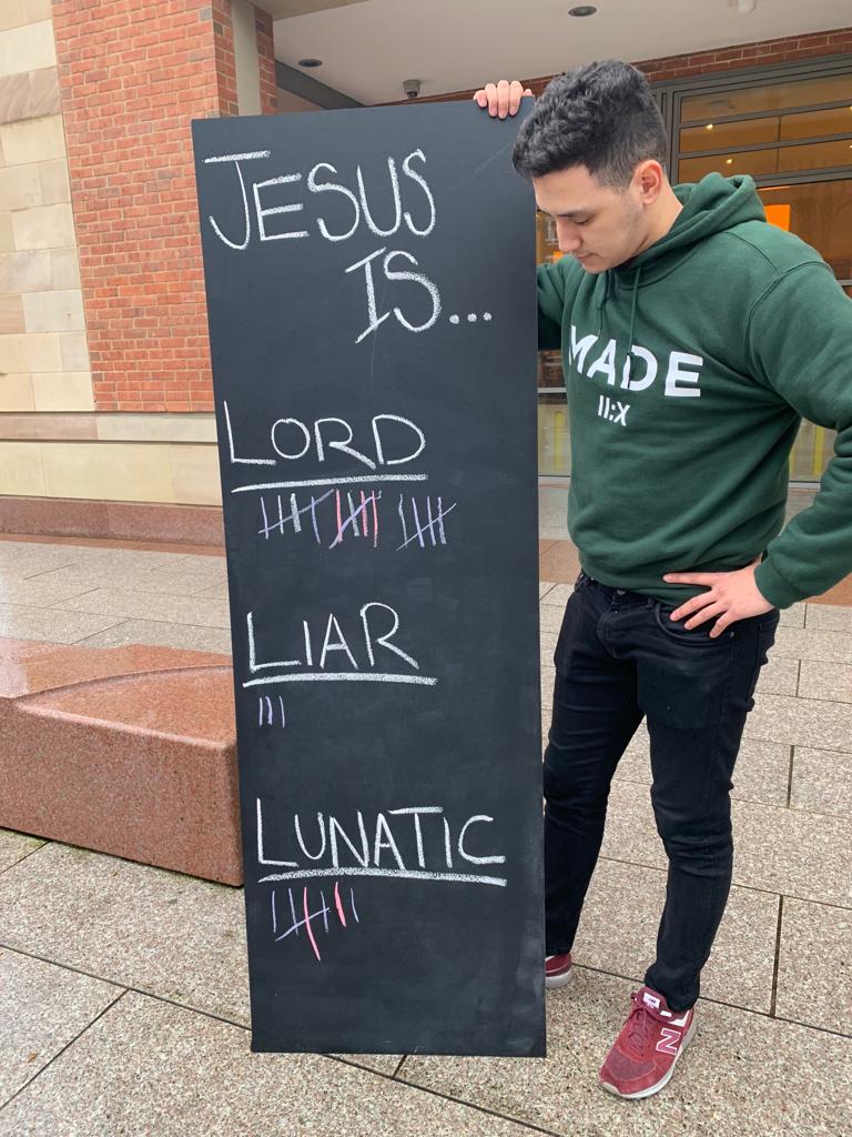 Student outreach in Belfast. Asking some big questions.