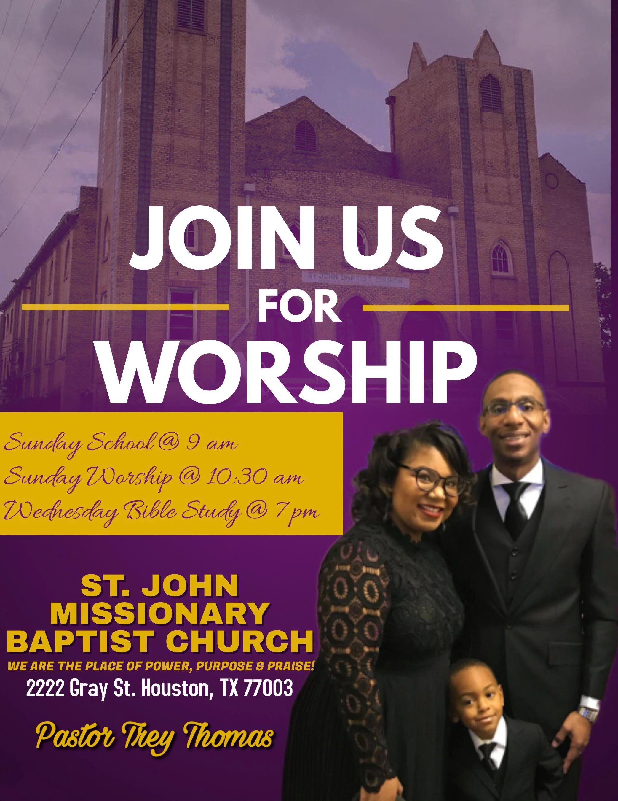 Sunday Morning Worship Service OF Power, Purpose, & Praise