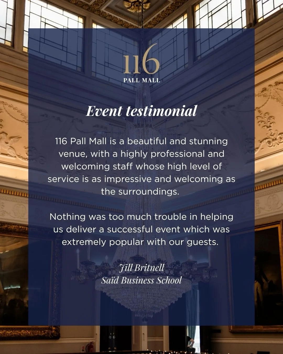 Feedback like this is a testament to the dedication of our team. 

Thank you to our clients for their trust and partnership. 

If you are planning a conference, awards dinner, reception or special event, we&rsquo;d love to chat.