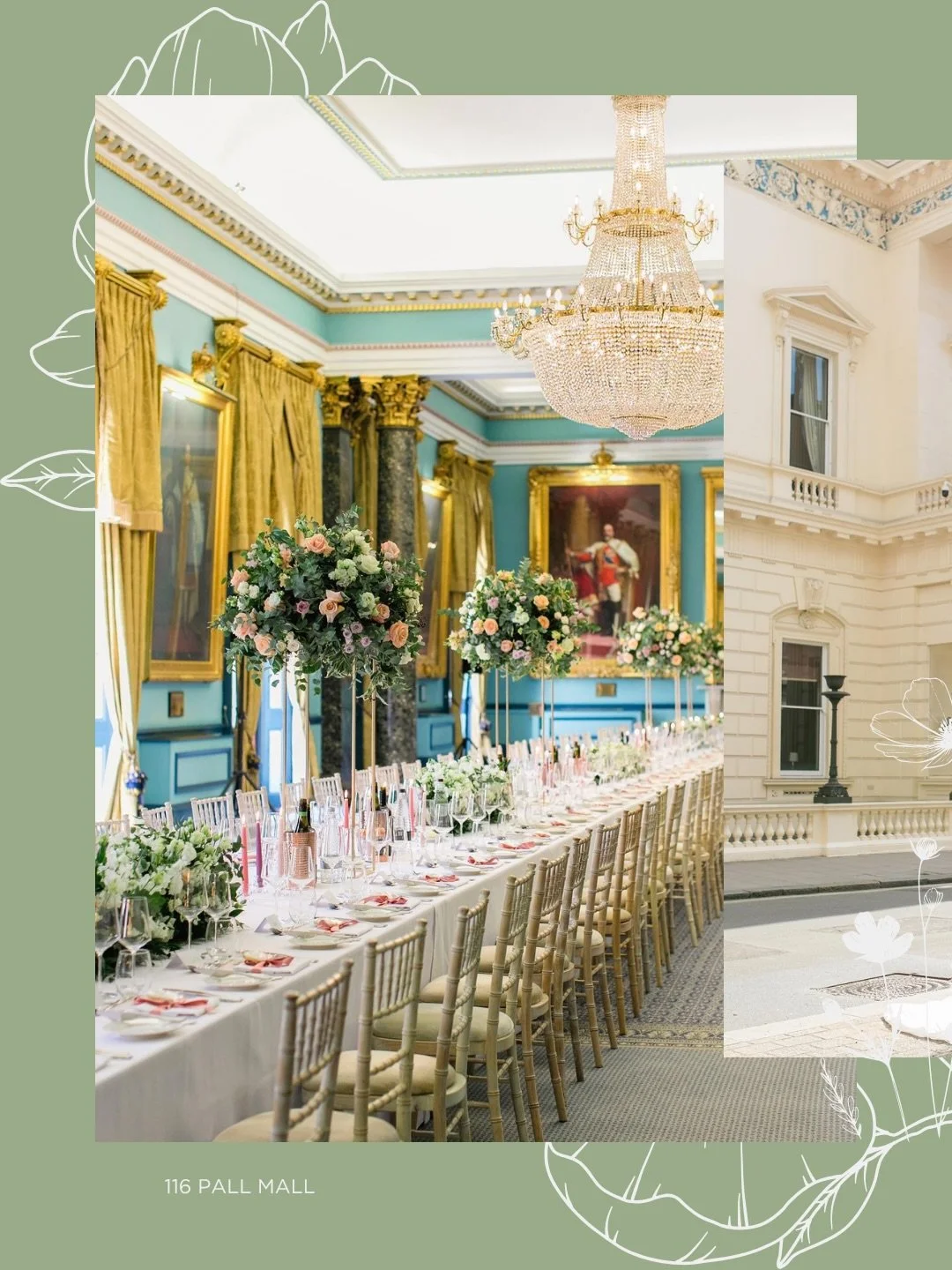 In the heart of London, 116 Pall Mall brings together history, beauty and timeless romance. From the grand staircase to the garden terrace, every corner is made for memories you&rsquo;ll treasure forever.

A place where every chapter of your celebrat