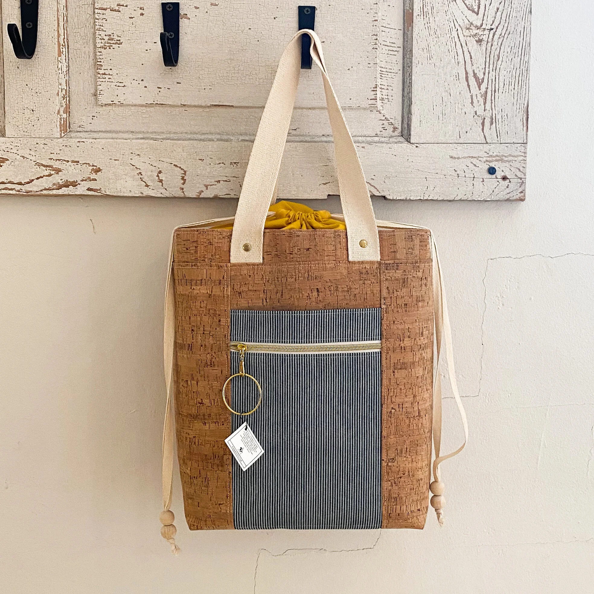 Denim + Cork XL Tote