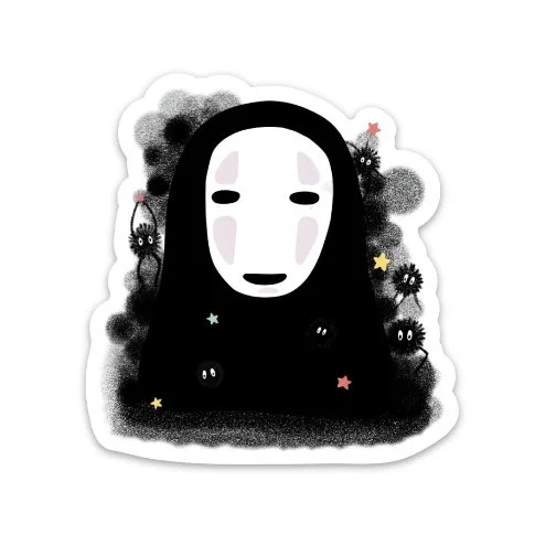 NO FACE AND SOOT SPRITES STICKER (DIE CUT)