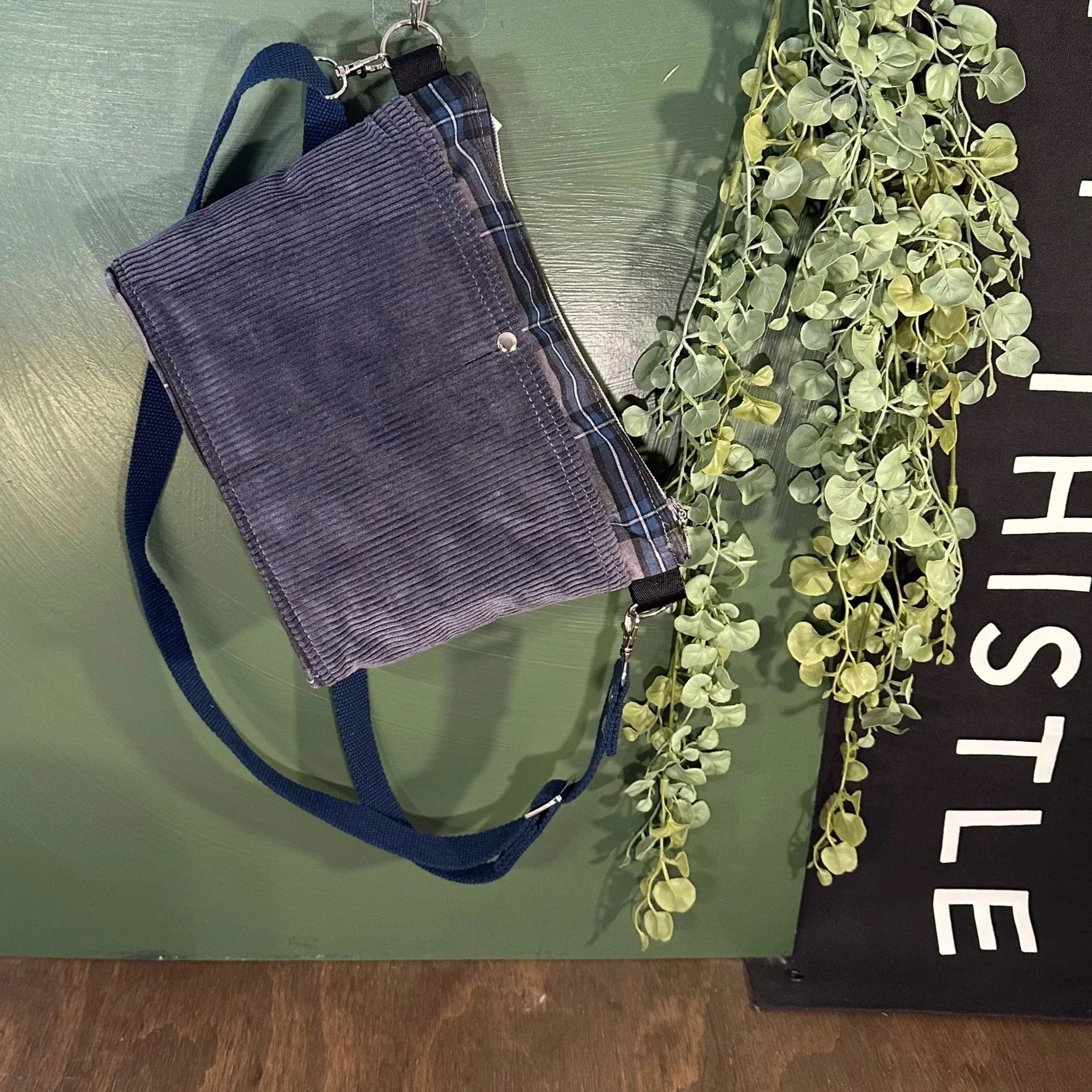 Black'n Blue in Wax Canvas and Corduroy / Crossbody