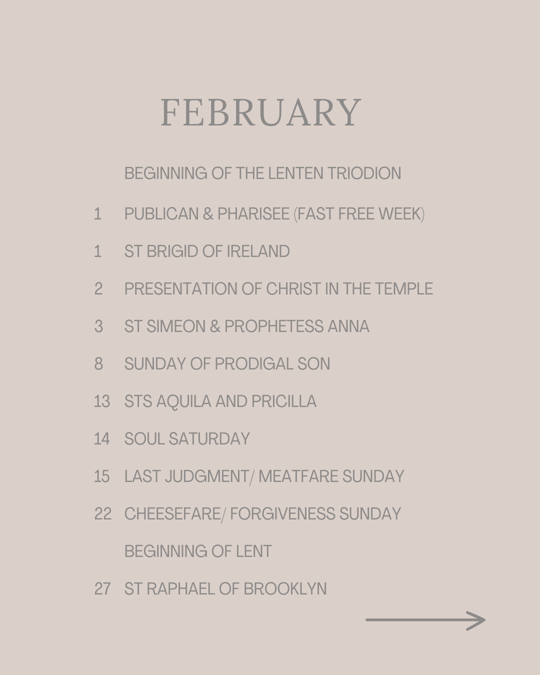 Orthodox Feast Days in February