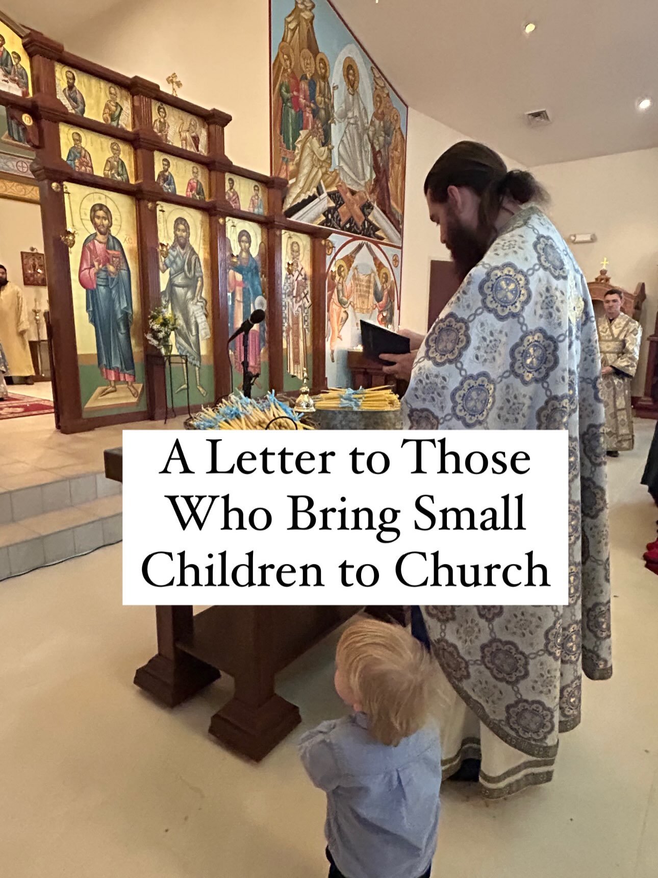 As a mother of 5 small children, I know how tough it can be to manage children in Church, especially since my husband is serving behind the altar. 

Our Church has seen a significant attendance boom in the last few years which presents an even more u