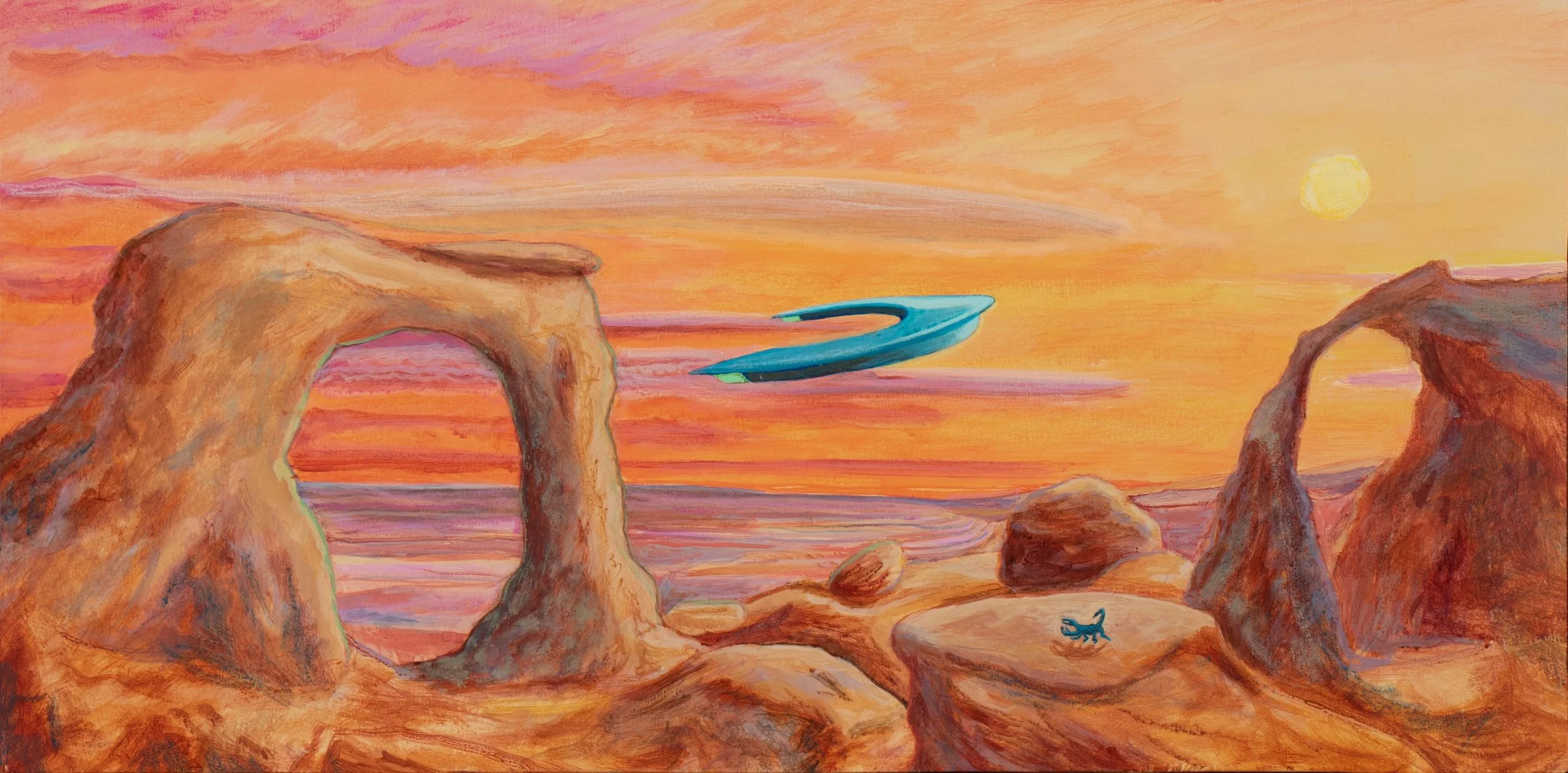 "Observing craft : desert sunset"