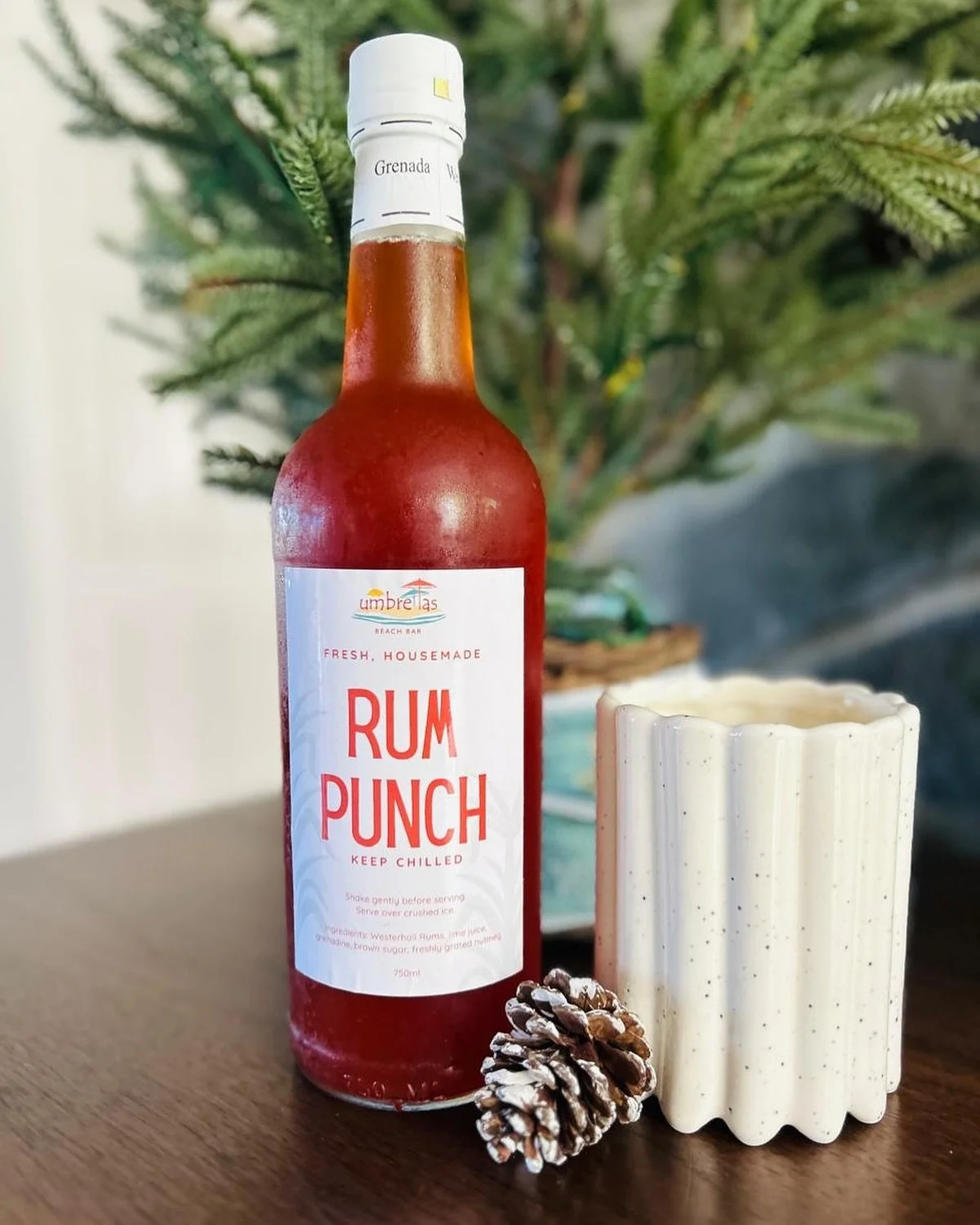Looking for a punchy gift? 
Our Umbrellas Rum Punch is perfect!  Ask our team, we have bottles for sale.