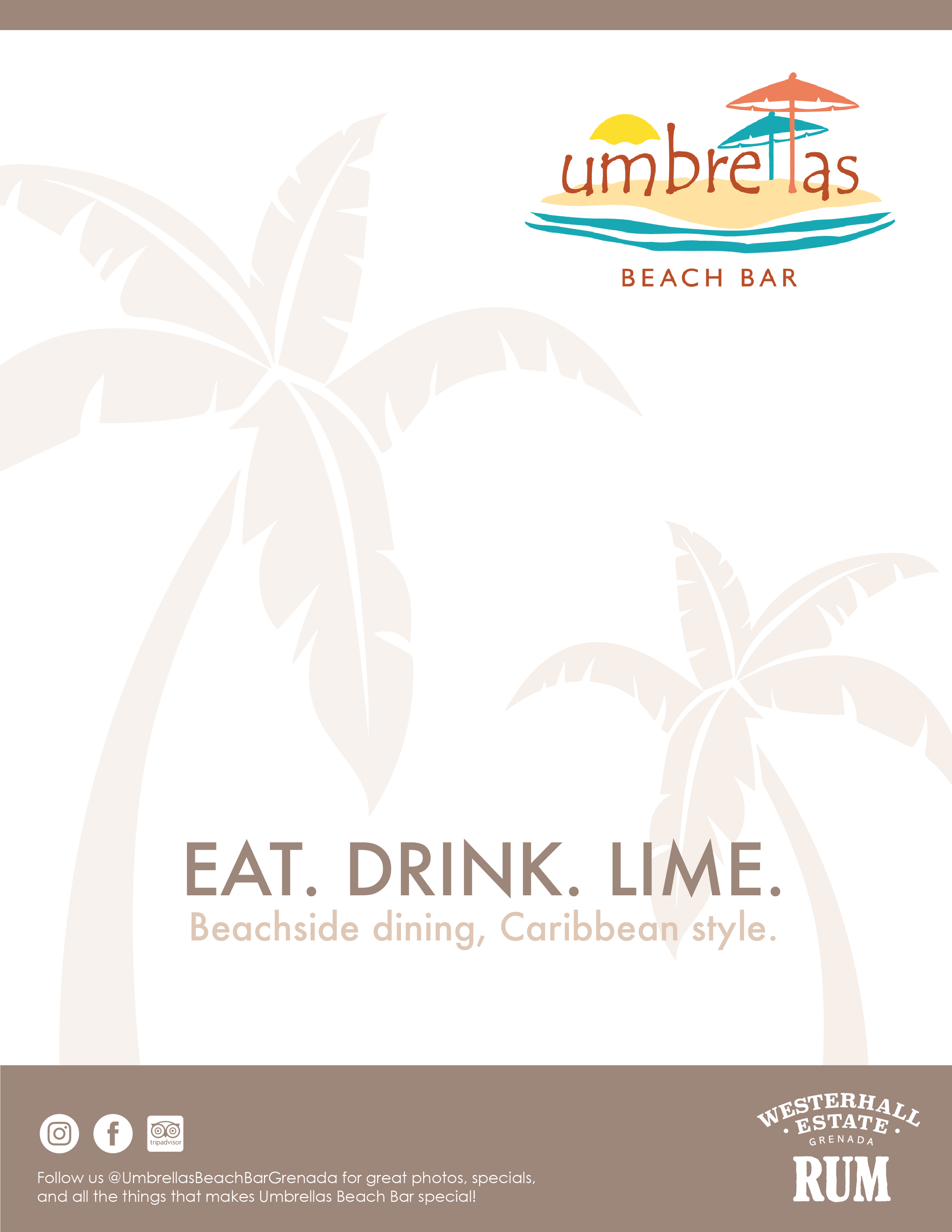 MENU — Umbrellas Beach BAr