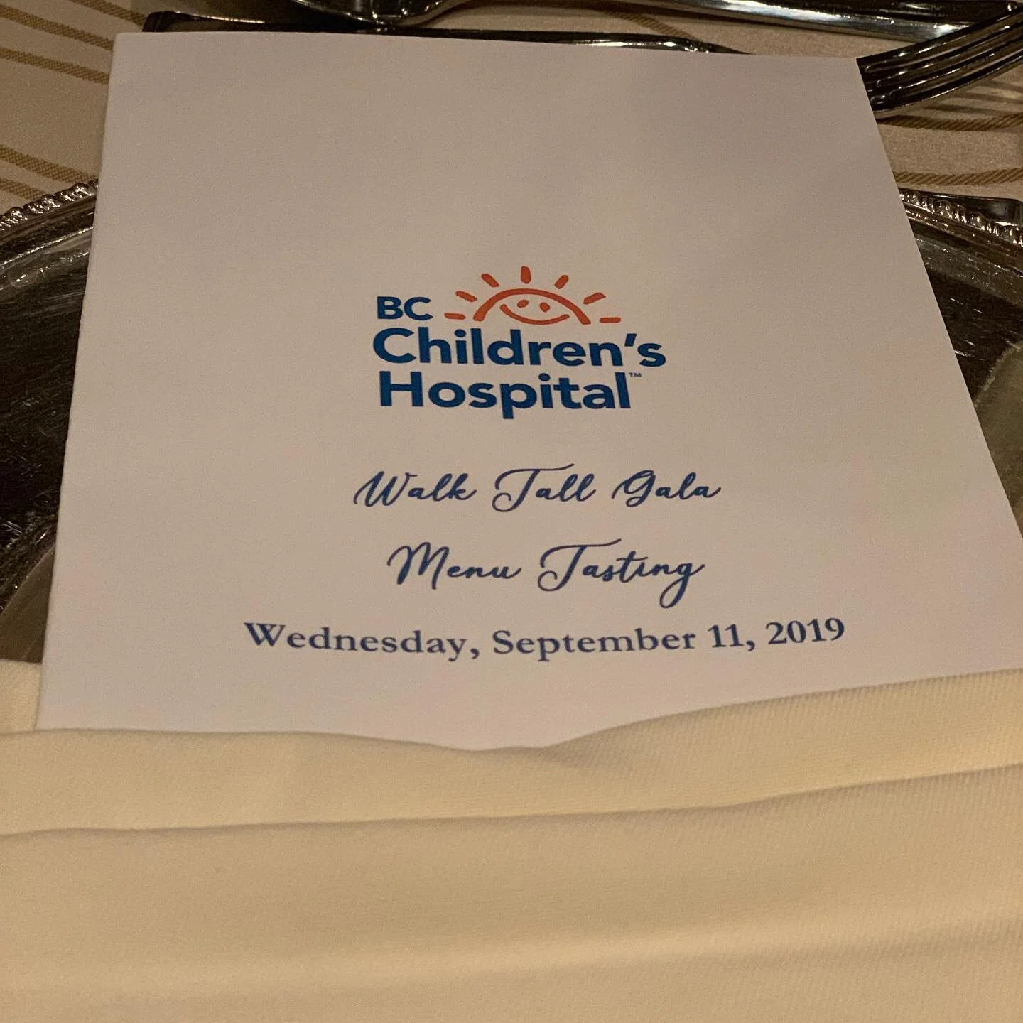 The Walk Tall Gala hosted at the Four Seasons Hotel Vancouver is just over a month away! The Walk Tall Gala planning team was at Four Seasons last night for meal tasting. The menu is delectable, including Indian inspired flavours.  Here is a sneak pe