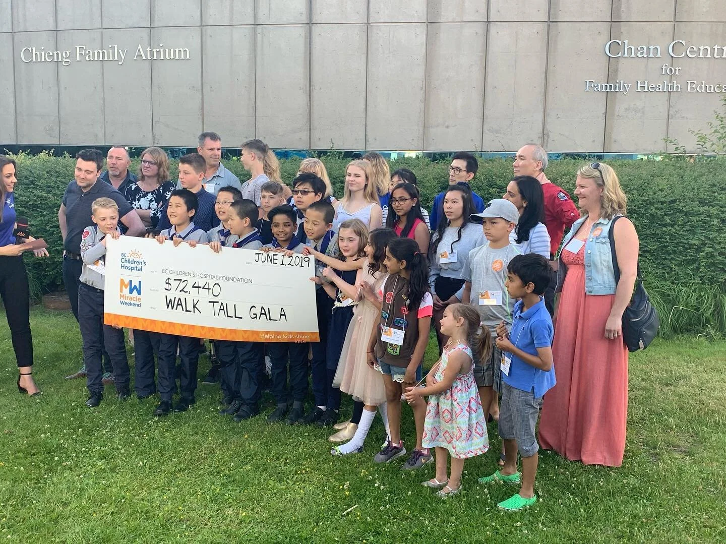 We had such a good time at Miracle Weekend!
A HUGE thank you to everyone who generously donated to the BC Children&rsquo;s hospital! 
The Walk Tall Gala team was so proud to present this cheque of over $70,000, none of which would be possible without