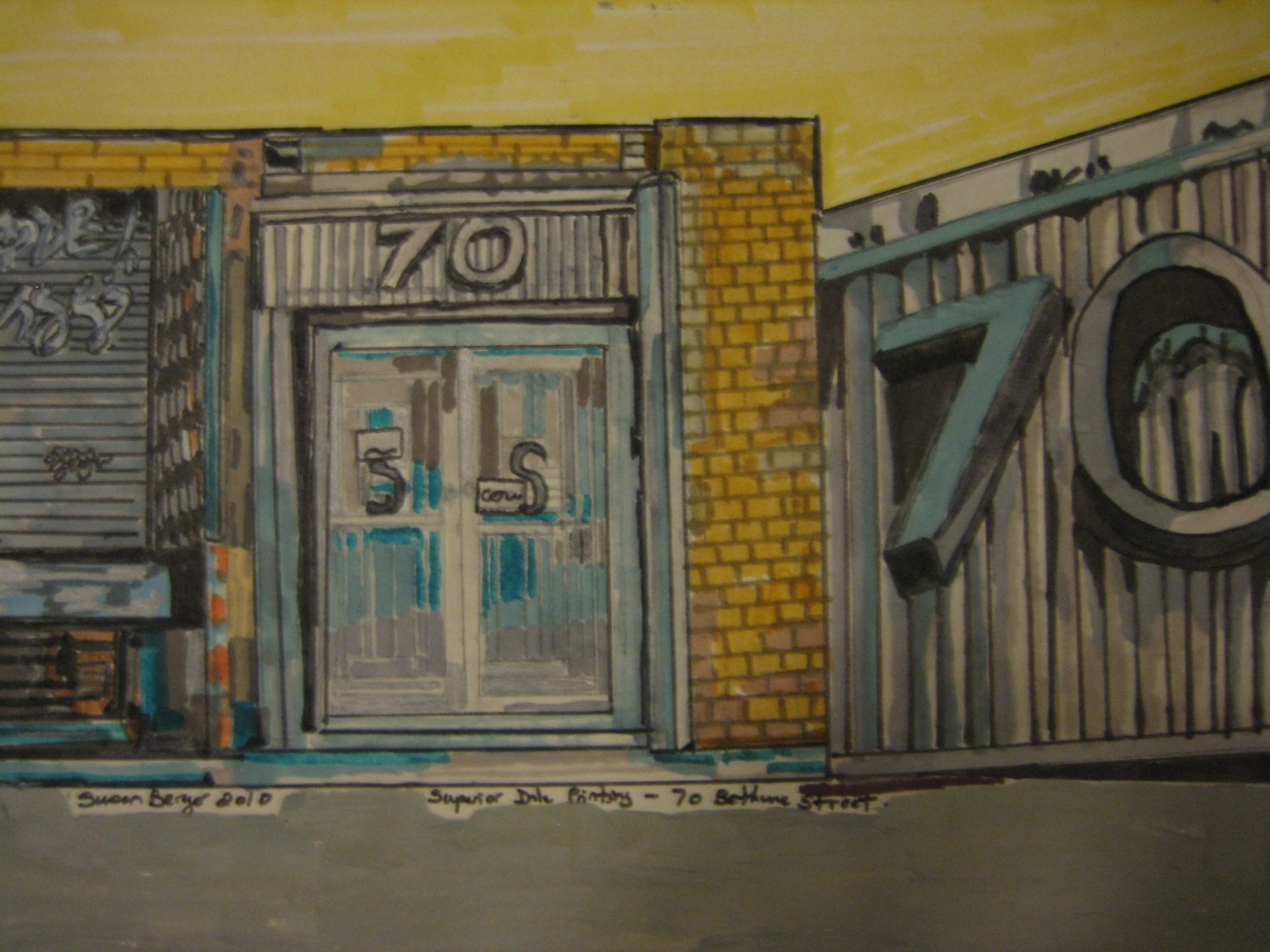 70 Bethune Street- What remains of the number