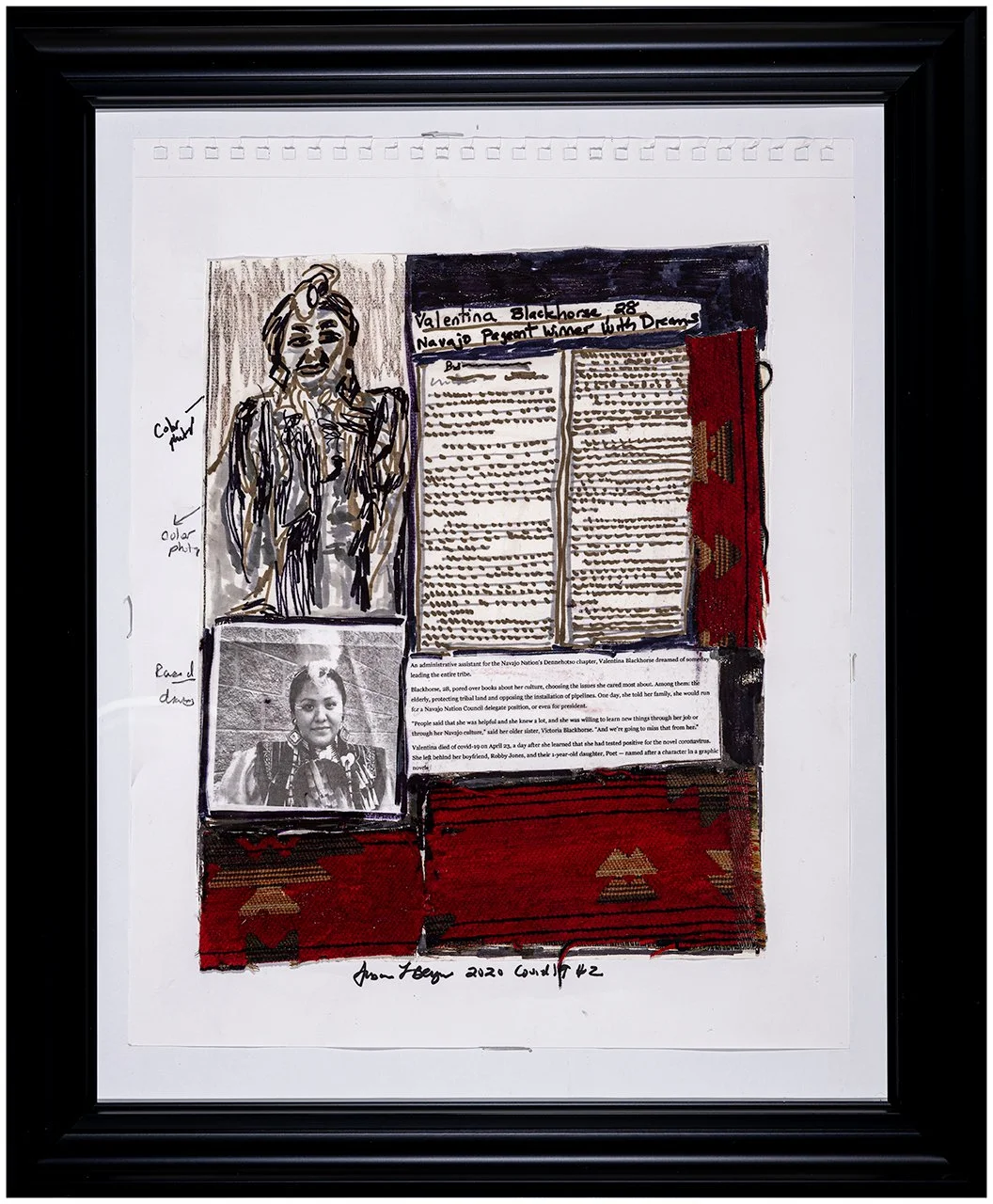 Women Who Died Of Covid 19 (Drawings) Panel 2